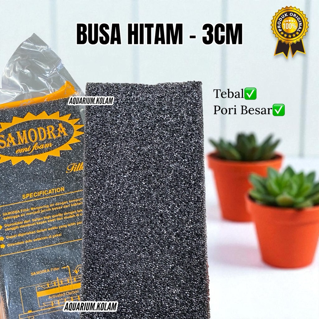 Aquarium Kolam | Busa filter hitam bisa di cuci biofoam media aquarium 5cm 2cm 3cm