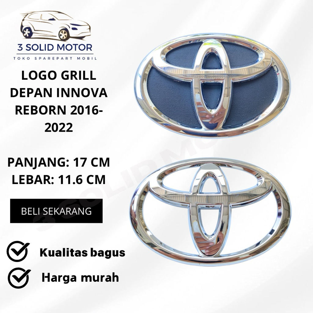 LOGO GRILL DEPAN INNOVA REBORN 2016-2022 ORIGINAL