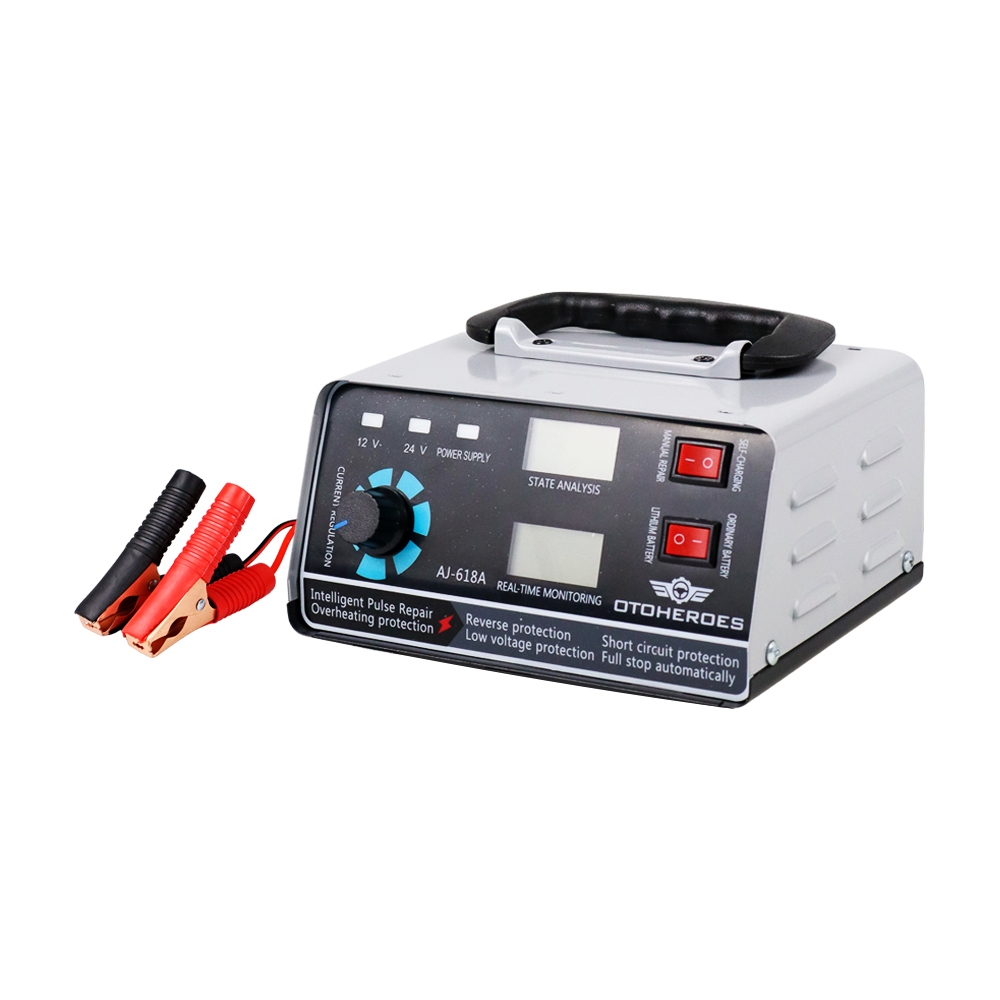 Charger Aki Mobil Motor 260W/400W 12V/24V 400Ah + LCD- AJ-618A-AJ-618D