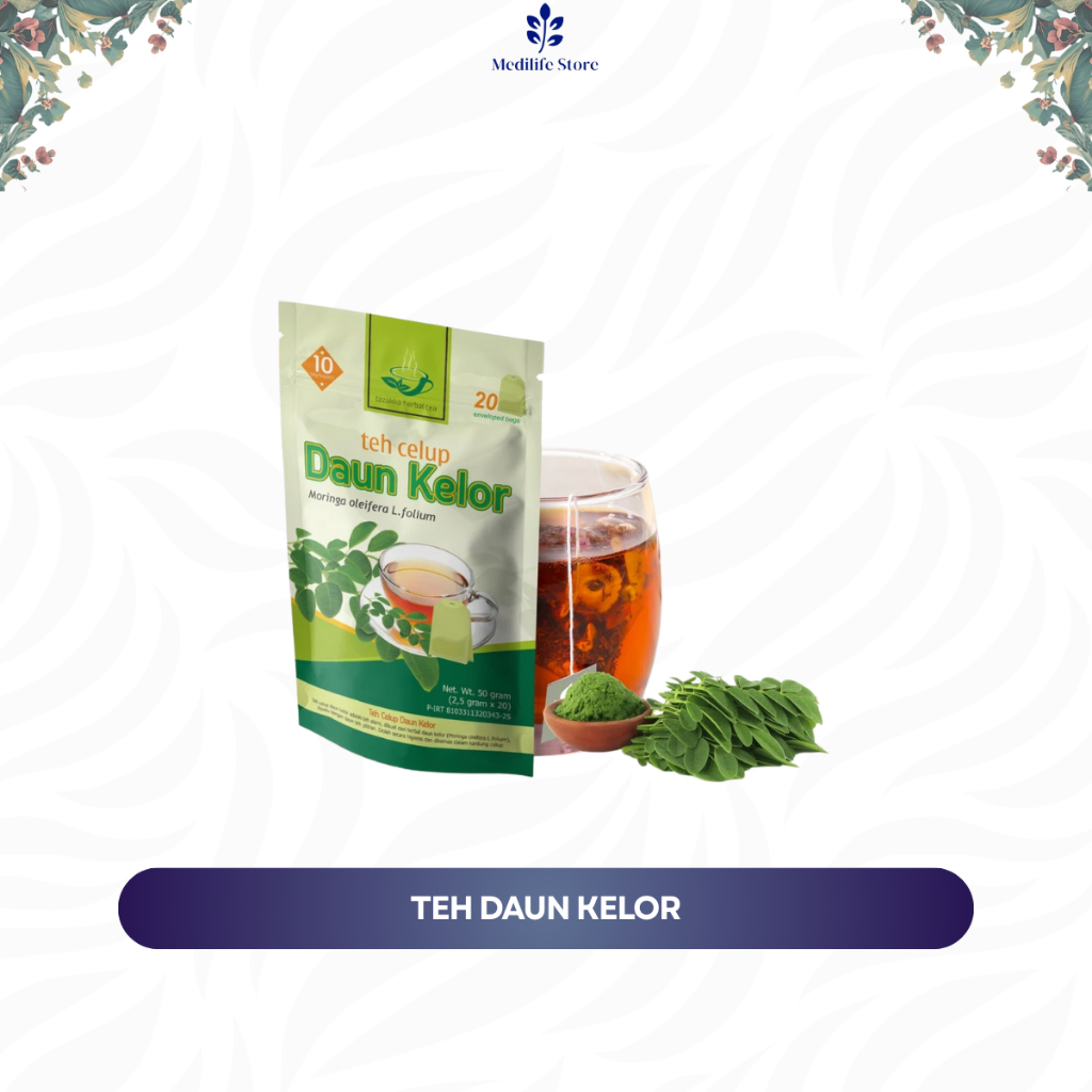 

TEH DAUN KELOR TAZAKKA - pouch herbal Villa | kaya antioksidan & asi booster | halal & bantu lawan kanker
