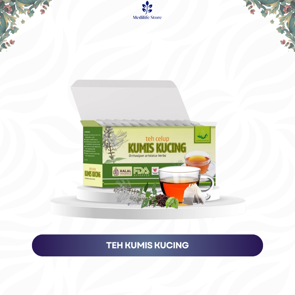 

TEH KUMIS KUCING TAZAKKA - 20 kantong herbal asli halal | bantu atasi flu, inflamasi & jaga kesehatan kulit | original 100%