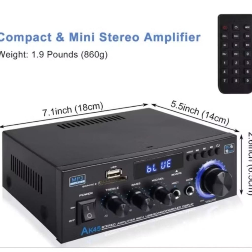 Amplifier Fleco Ak 45 Amplifier Bluetooth COD Amplifier Terlaris