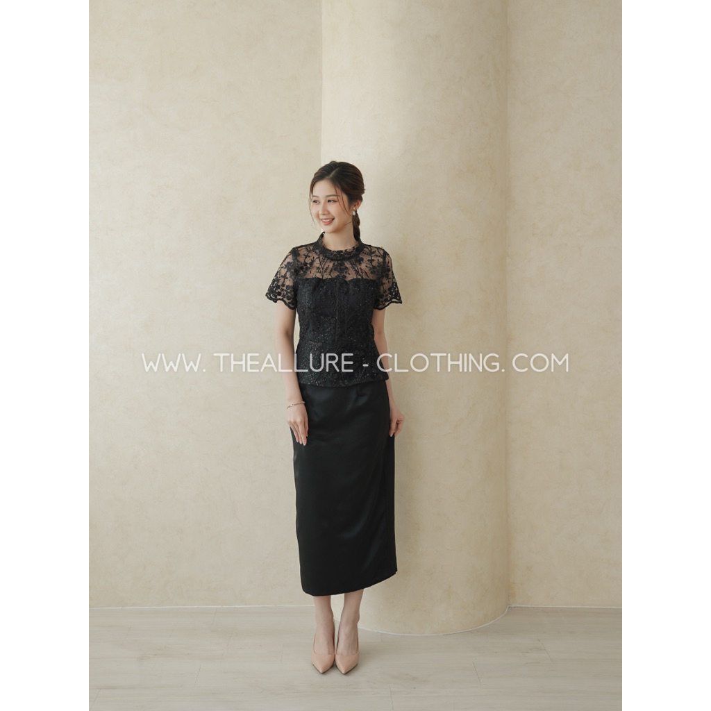 auria set in black | party evening dress