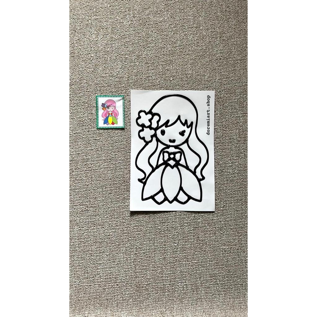 DIY Painting Rubber Cair 3D Mainan Edukasi Anak Prakarya Art / Karet Cair / Melukis Mewarnai Karakte