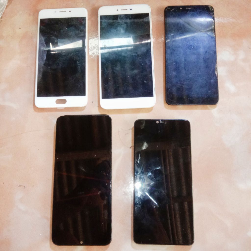 lcd hp ori bekas cabutan semua merk (Vivo y93/Samsung a01/xiomi not5a) berikut tulang | layar lcd hp