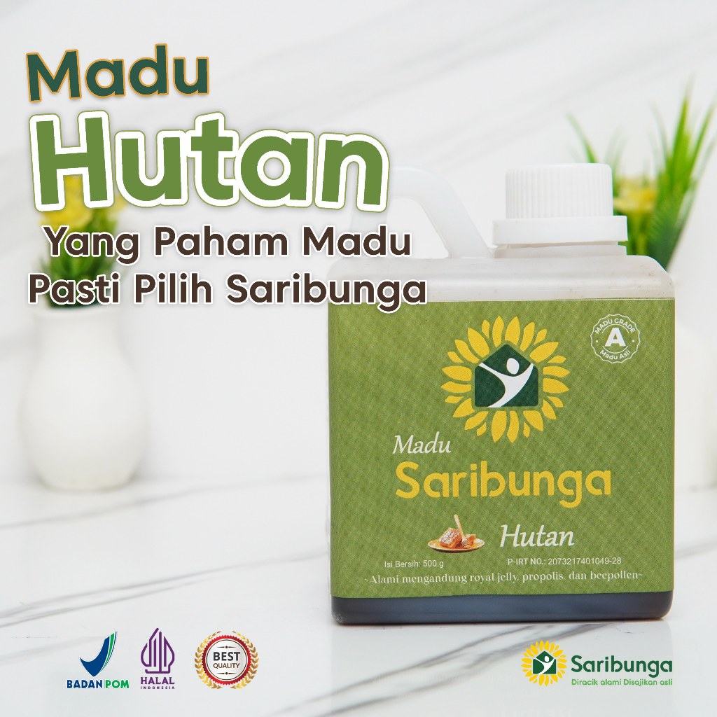 

MADU HUTAN RIAU LIAR SARIBUNGA Kualitas Grade A+ Premium - Madu Asli Hutan Liar 100% Tanpa Campuran