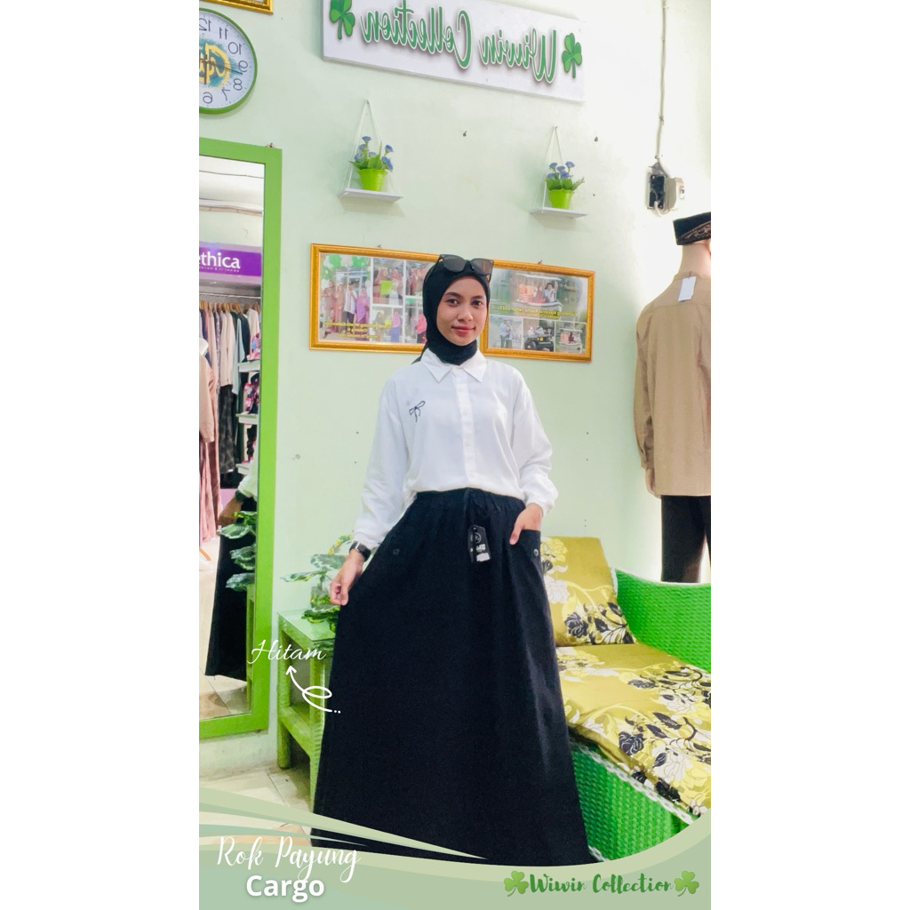 ROK PAYUNG HITAM / ROK SHINTA HITAM / ROK PAYUNG CARGO