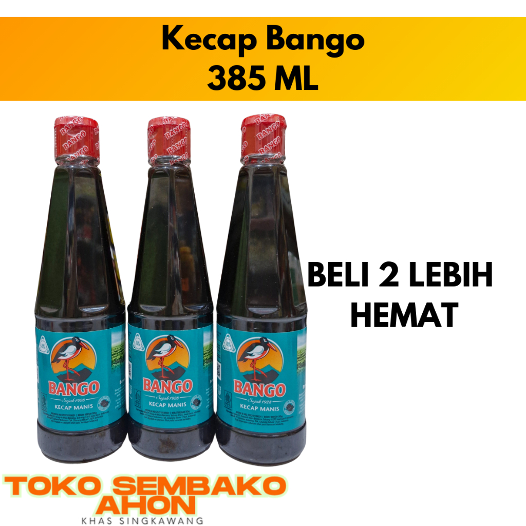 

Kecap Bango 385 ml | Kecap Manis Bango Botol Sedang | Kecap Kedelai Hitam | Kecap Bango Asli Manis Gurih