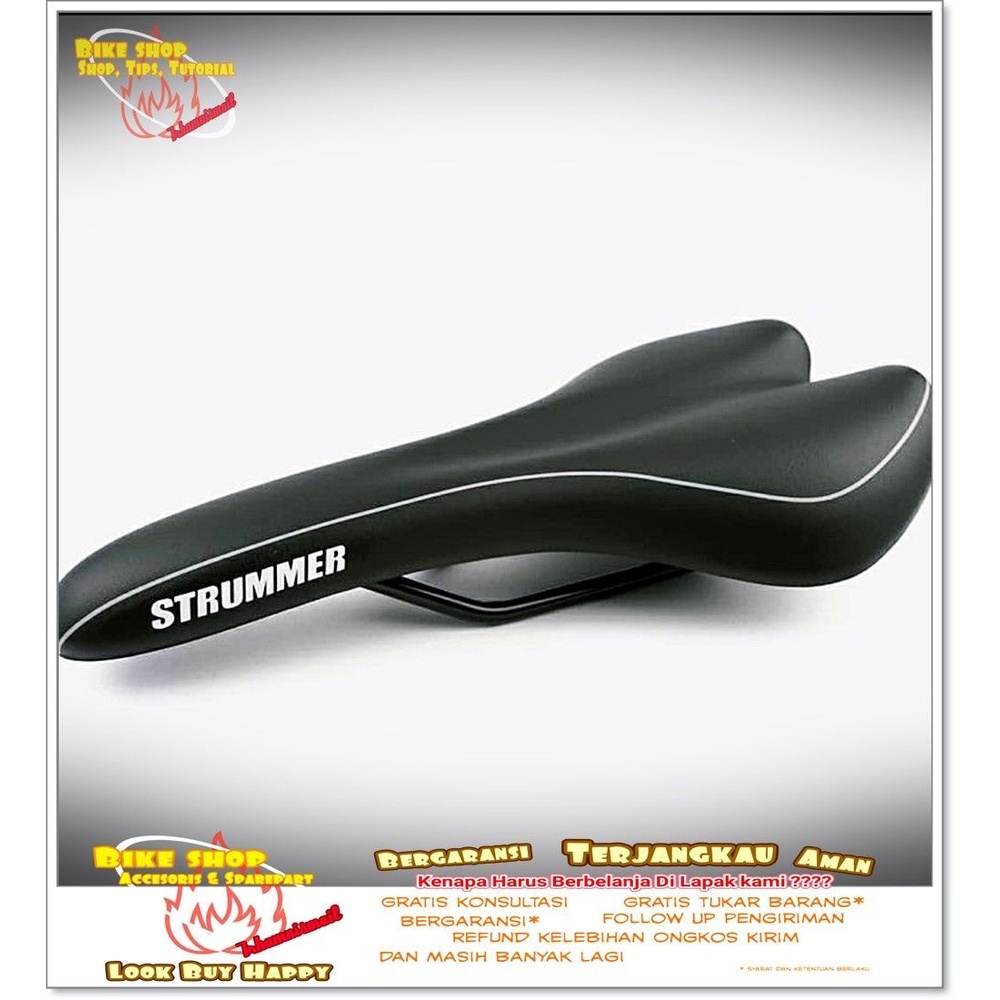 SADEL STRUMMER HITAM 2533 SADEL Sepeda MTB BMX SPAREPART SEPEDA TERMURAH
