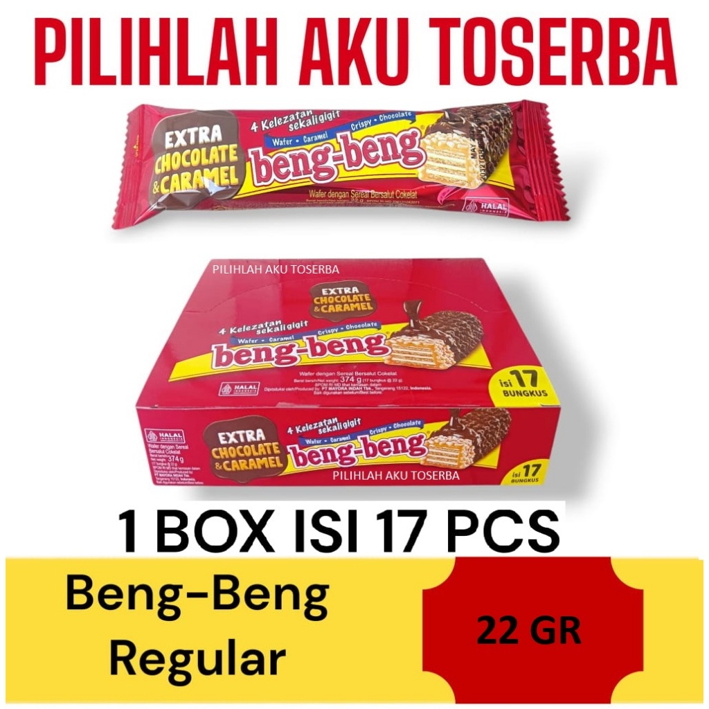 

Beng-Beng Regular - Beng-Beng Coklat 22 gr - ( HARGA PER BOX )