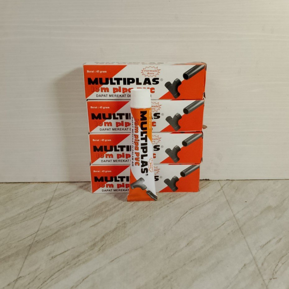 Lem Pipa PVC Kemasan Tube 45g 45gr 45gram Merk Multiplas