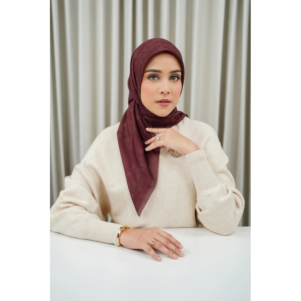 Buttonscarves Monogram Scramble Voile Square