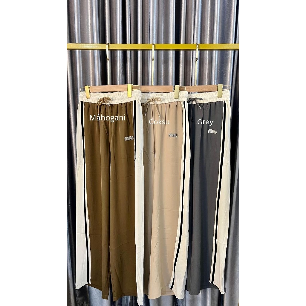 Celana Kulot Highwaist Miu Miu Wanita