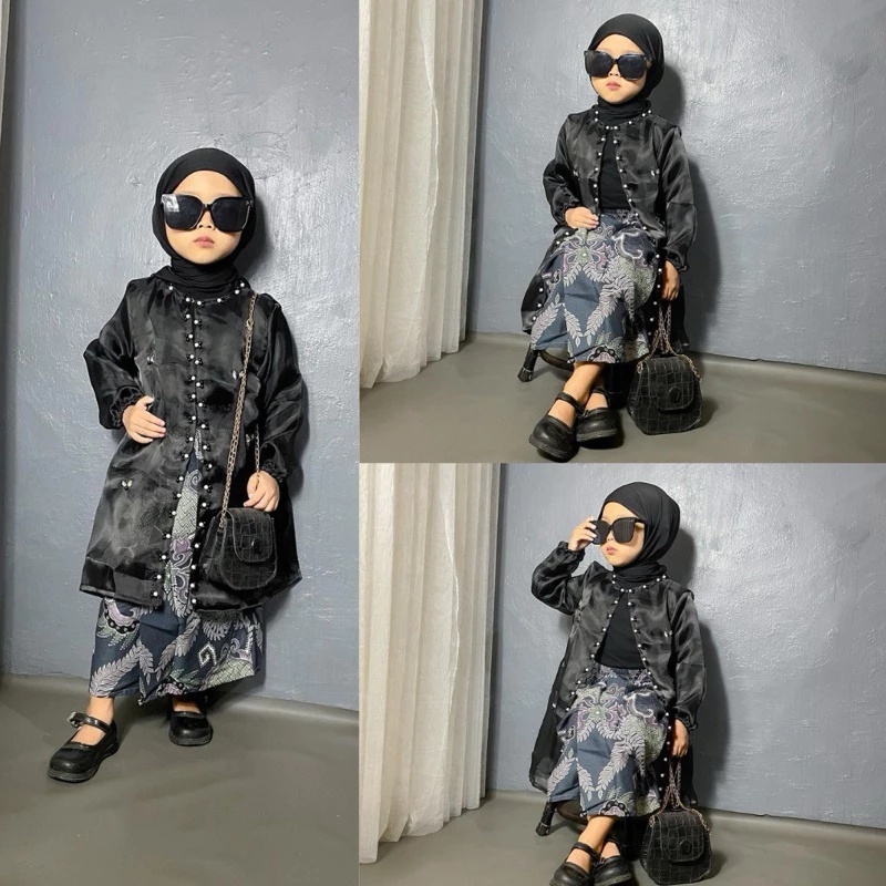 Outer Couple Ibu dan Anak Kondangan Pesta Wisuda Bridesmaids / Outer Brokat Anak Perempuan Outer Ana