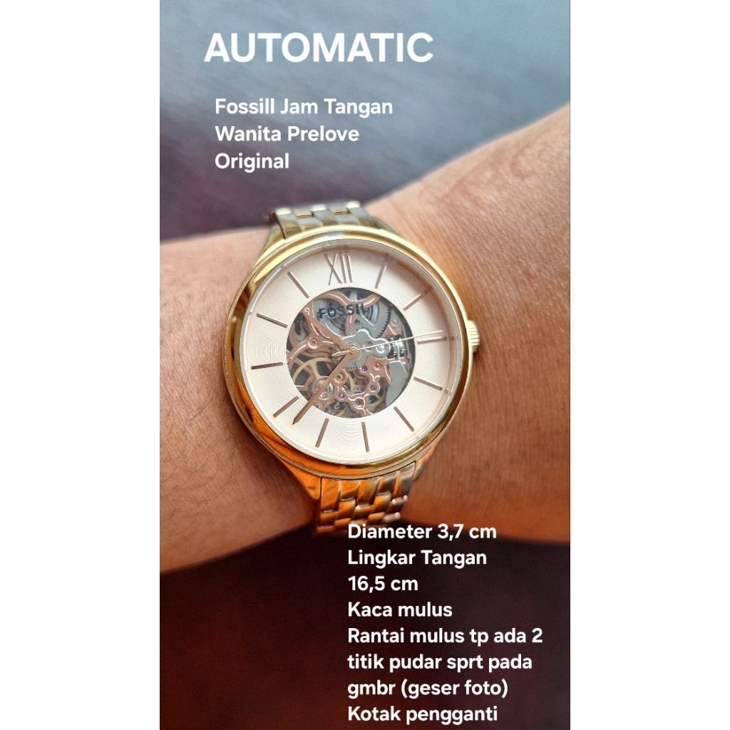 Jam Tangan Wanita Cewek Otomatis Matic Automatic Prelove