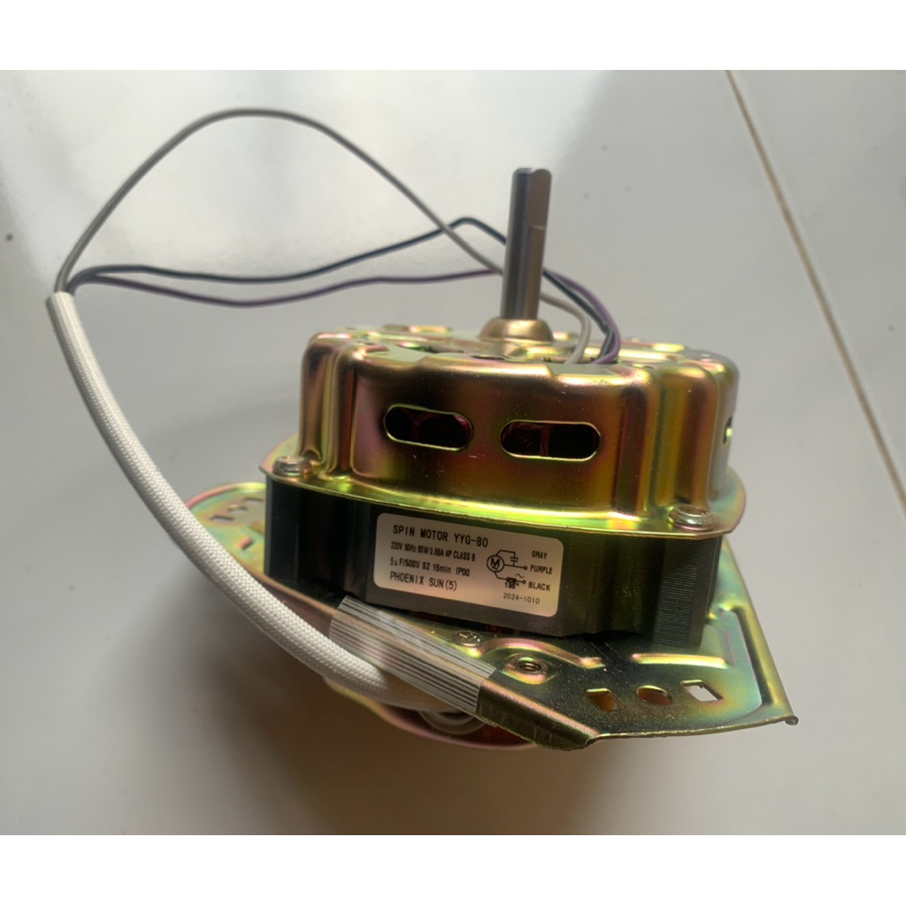 SPIN MOTOR DINAMO PENGERING MESIN CUCI YYG-80 (80 WAT 5UF ORIGINAL)