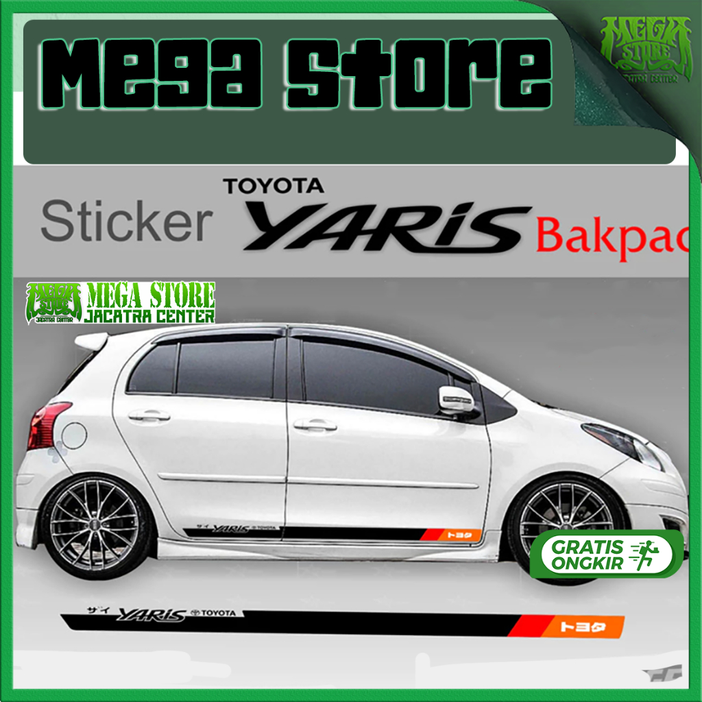 MEGASTORE Sticker Toyota Yaris Bakpao Aksesoris Yaris Bakpao / Sticker Yaris Bakpao