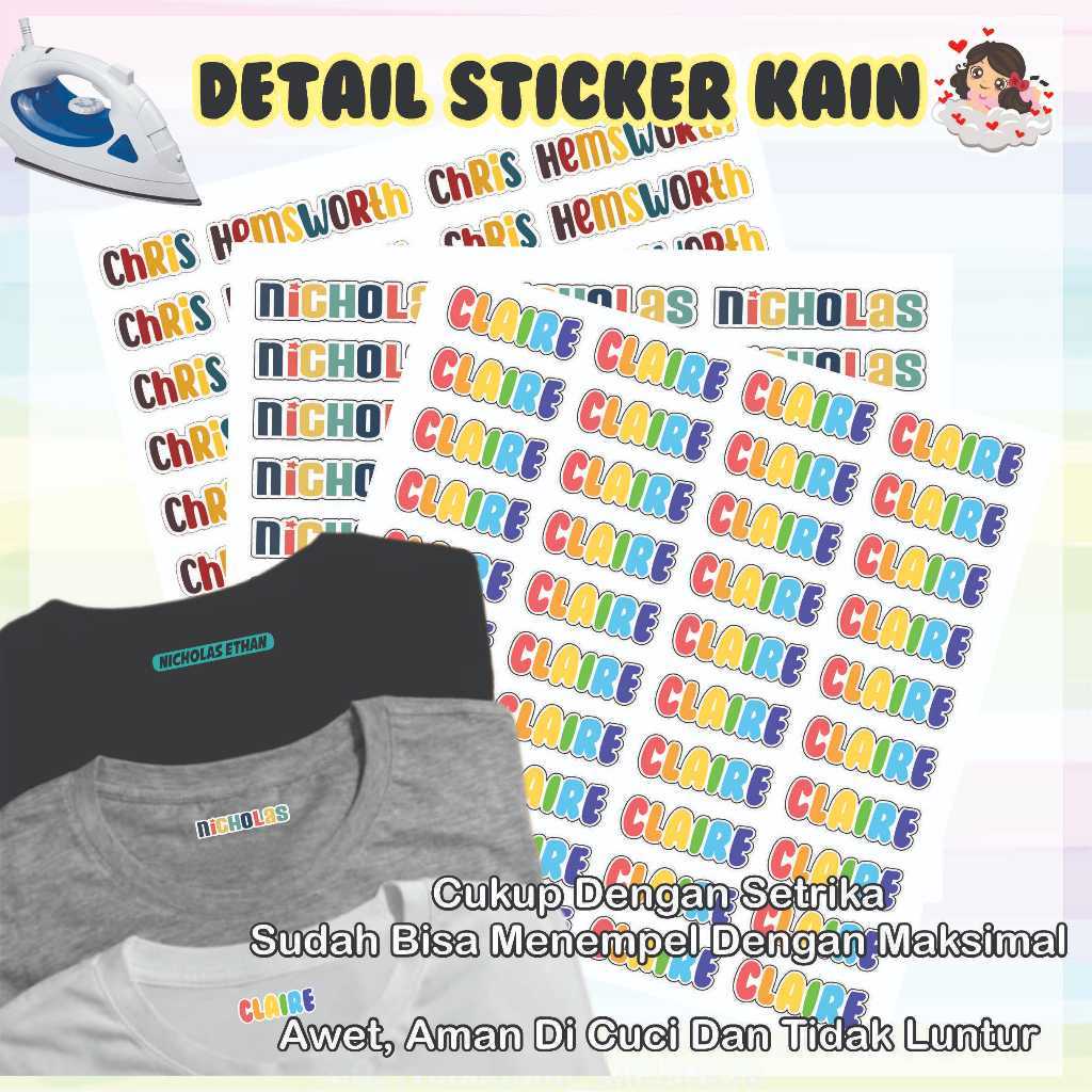 

Sablon Nama menggunakan DTF / label baju bisa di pakai di rumah menggunakan setrika