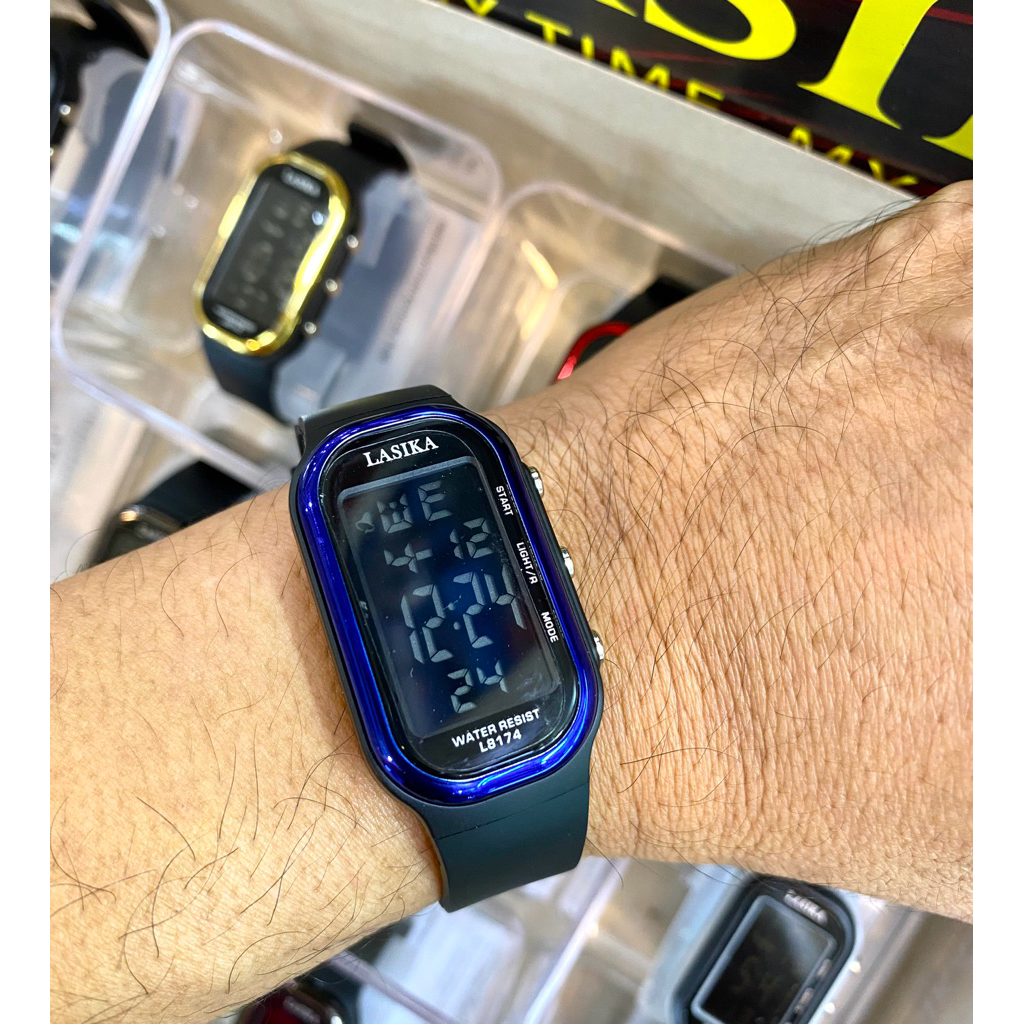 TERBARU,, Jam Tangan Lasika Segi Panjang Digital Model Smartwatch Water