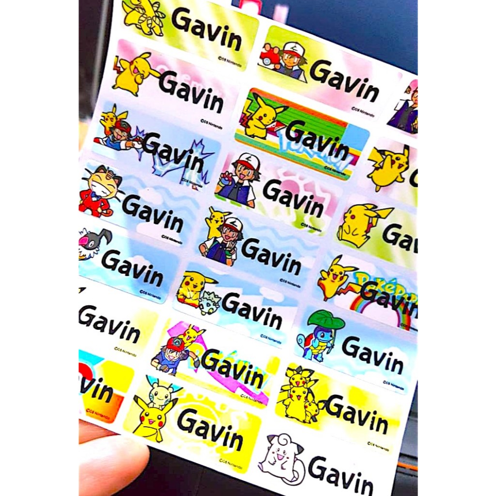 

Label Nama Anti Air Sticker Waterproof Pokemon