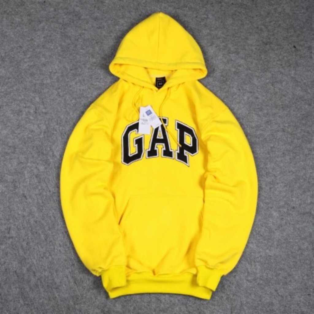 Termurah Jaket Gap - Hoodie Sweater Gap Abu Teks Bordir Tebal Premium Ukuran M Sampai Xxl