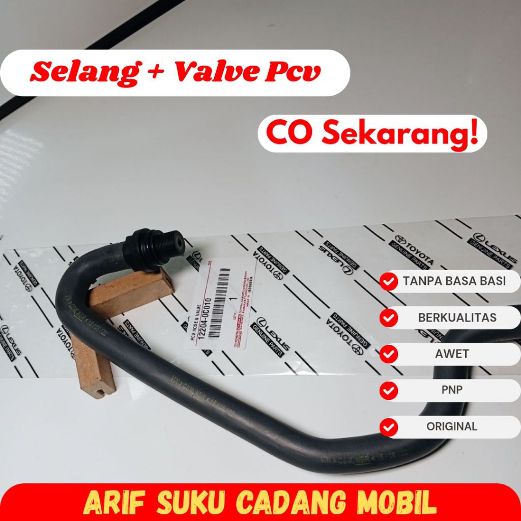 Selang Valve PCV+Valve PCV Toyota Innova Reborn 12204-0C010 Original