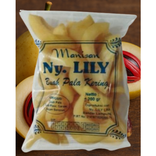 

Manisan Buah Pala Kupas Kering Ny. Lily Asli Khas Lampung