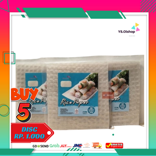 

Rice Paper KOTAK 300 g isi 30 lembar - Banh Trang 22cm - Kulit Lumpia Vietnam- Rice roll- Salad Wrap