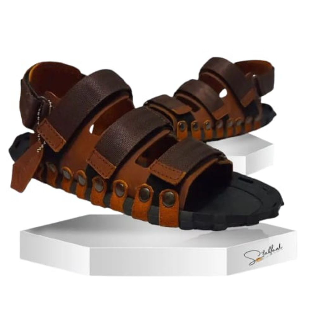 MCW || Sandal Gunung Pria Kulit Asli - Sandal Goes Pria Produk Cibaduyut