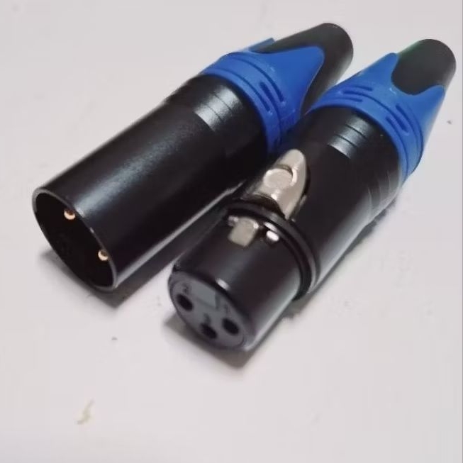 1 set Jek xlr canon Male+jek xlr canon Female Gold