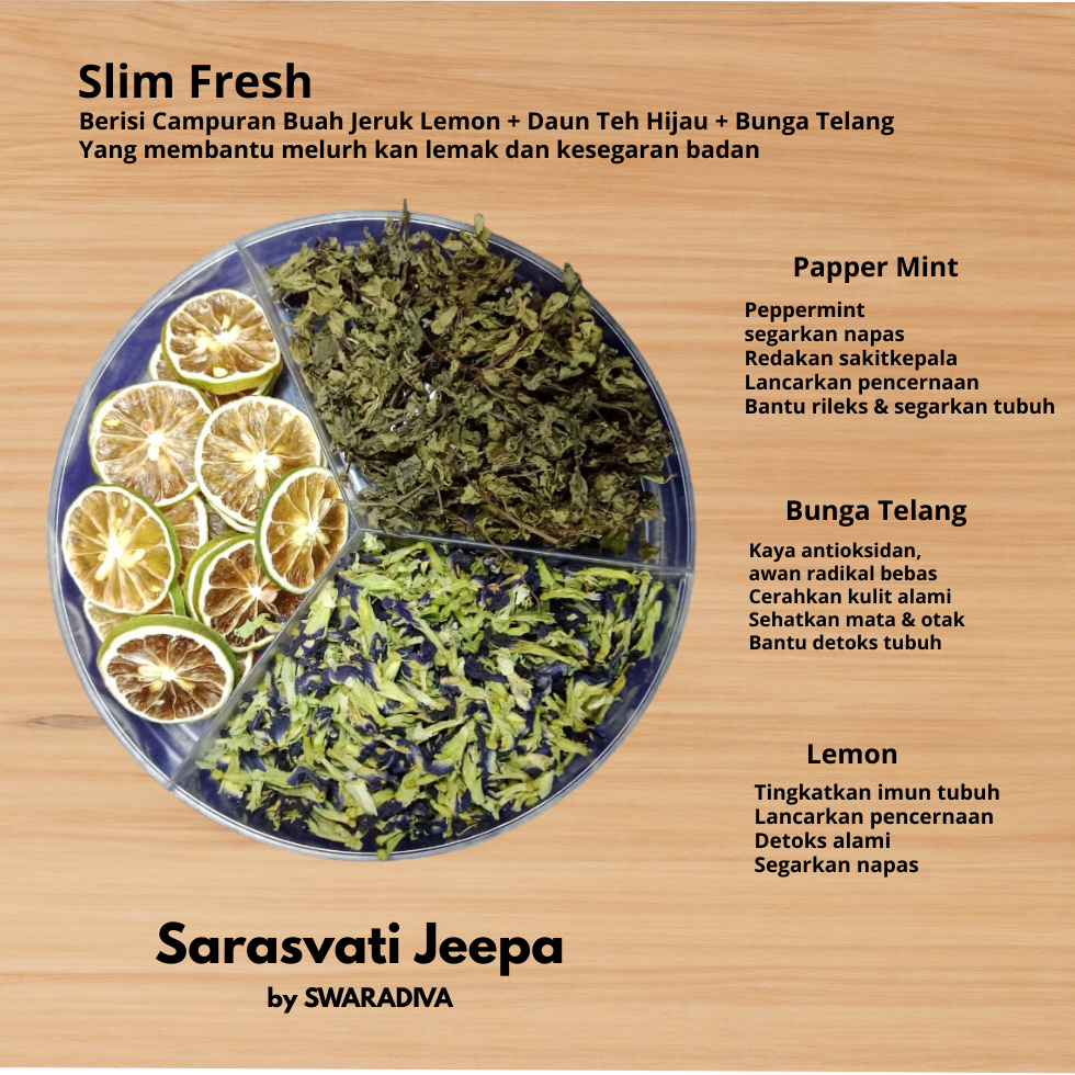 

Sarasvati Jeepa Mix Fruit Infused Detox Water (Lemon,Pappermint,telang)