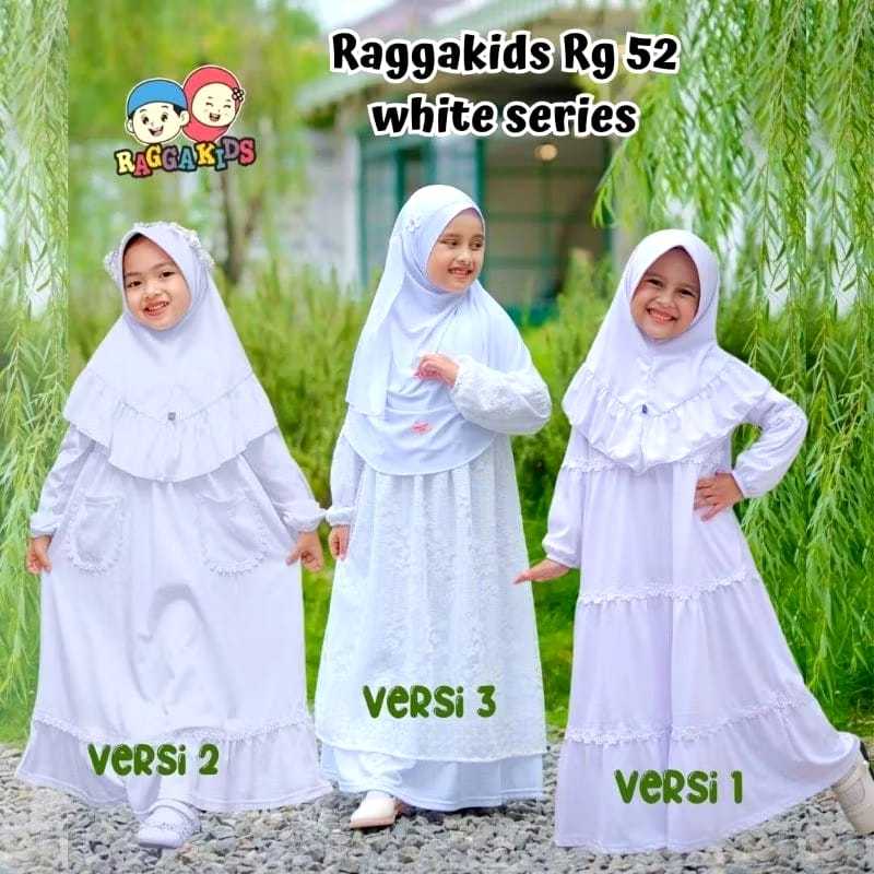 Gamis Putih Manasik Haji Anak Perempuan / Gamis Putih Anak Perempuan