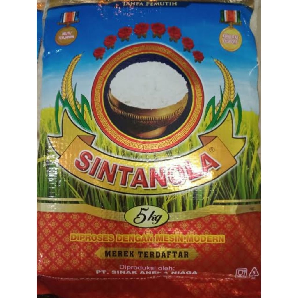 

Beras Sintanola kemasan 5kg X 5 Pcs