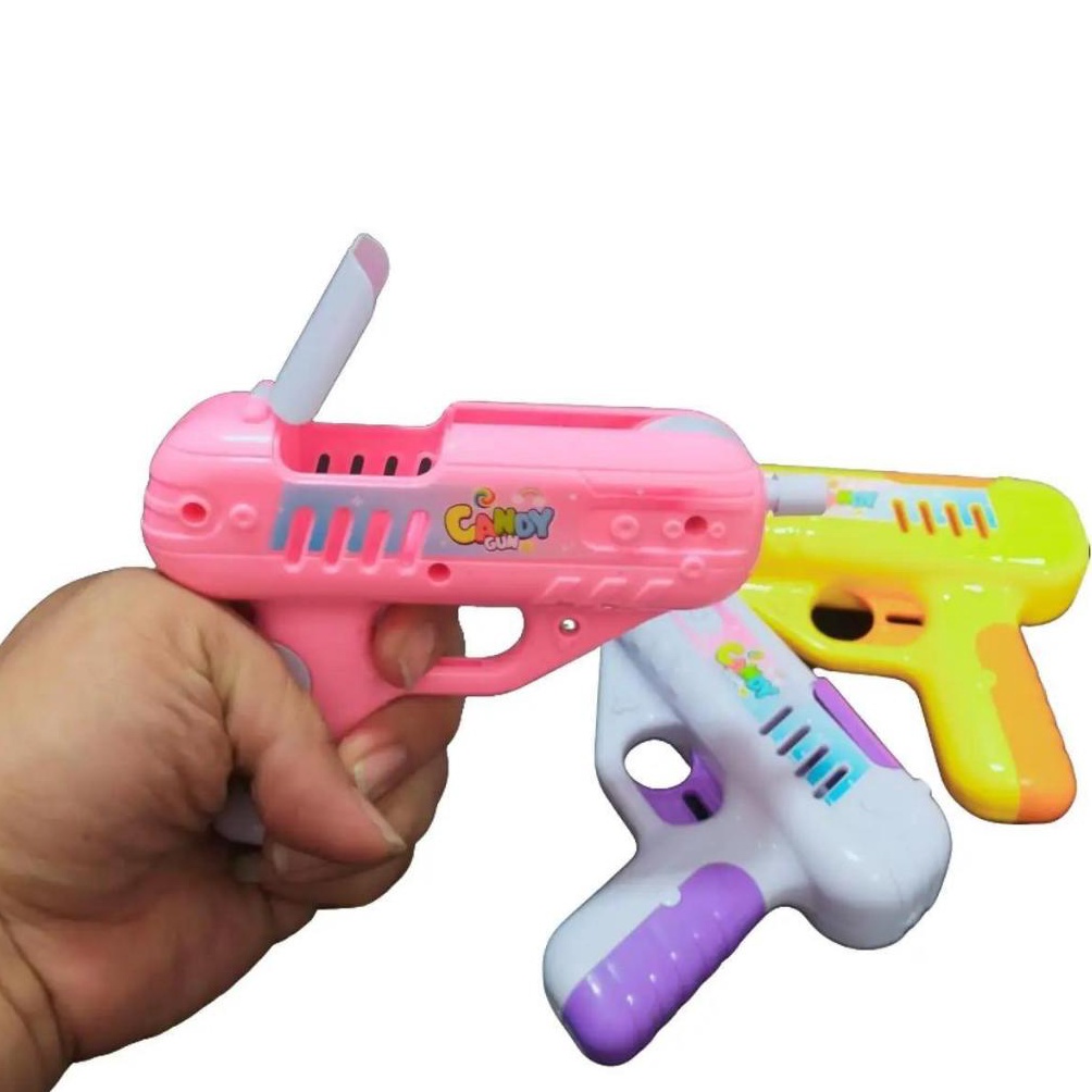 Promo Mainan Pistol permen  Candy Gun  Lolipop Gun  POP UP CANDY GUN TOYS  TEMBAKAN PERMEN LOLIPOP