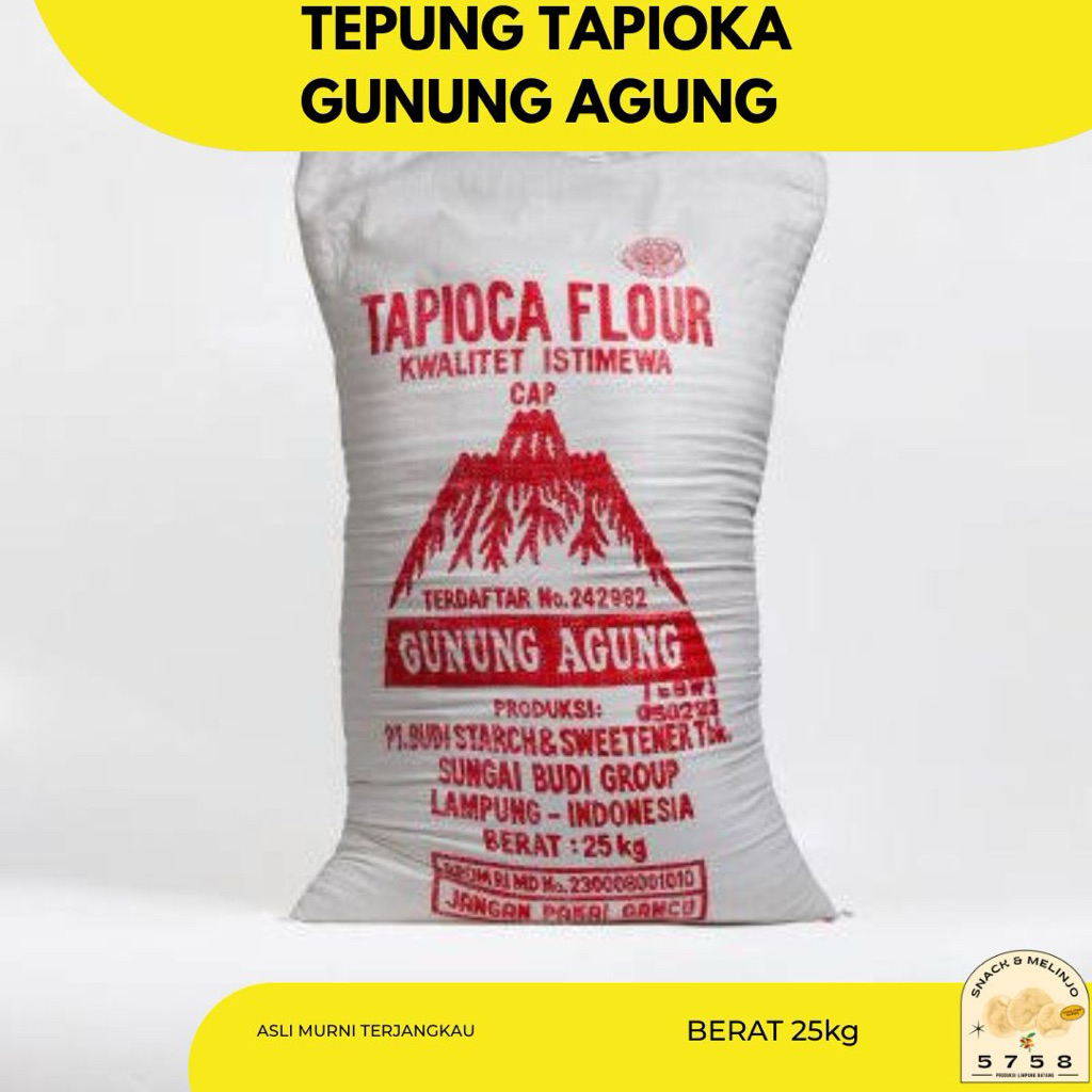 

25KG TEPUNG TAPIOKA GUNUNG AGUNG HALUS SERBAGUNA