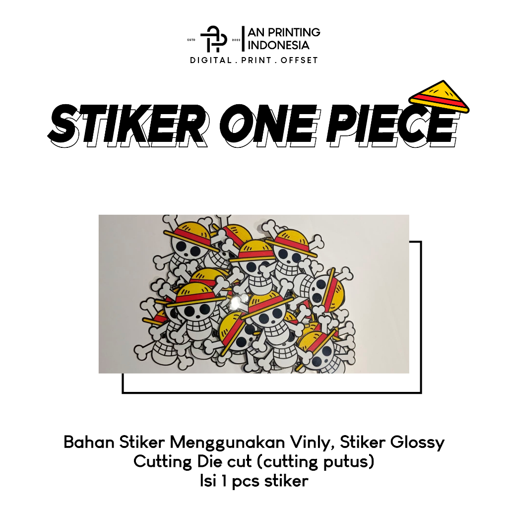 

Stiker Anime One Piece Tengkorak Vinly Cutting Glossy