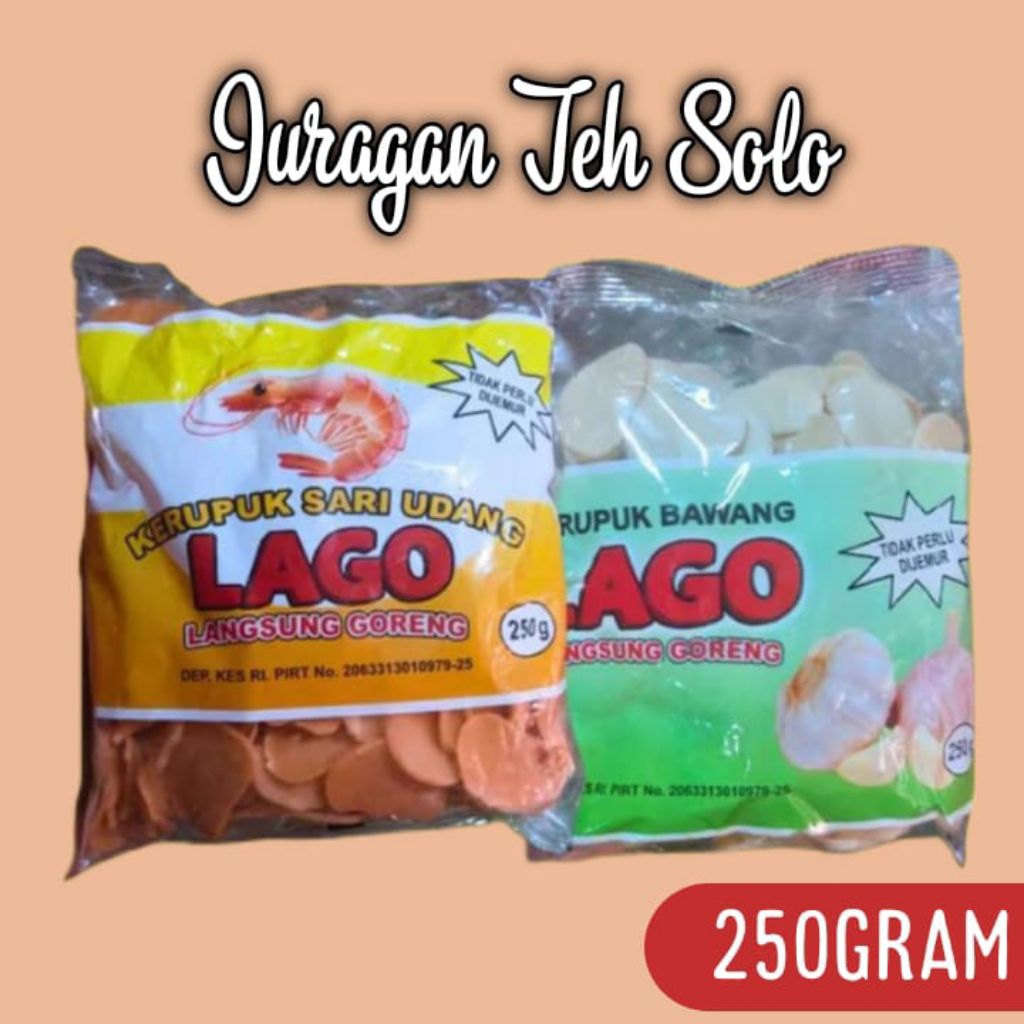 

LAGO KERUPUK UDANG DAN KERUPUK BAWANG.Berat 250g