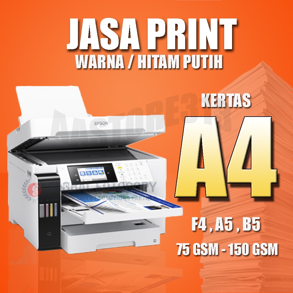 

JASA PRINT WARNA & HITAM PUTIH KERTAS HVS 75 - 150 GSM