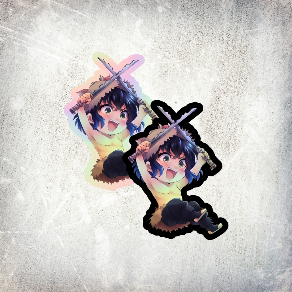 

STICKER HOLOGRAM ANIME INOSUKE HASHIBIRA DEMON SLAYER/KIMETSU NO YAIBA