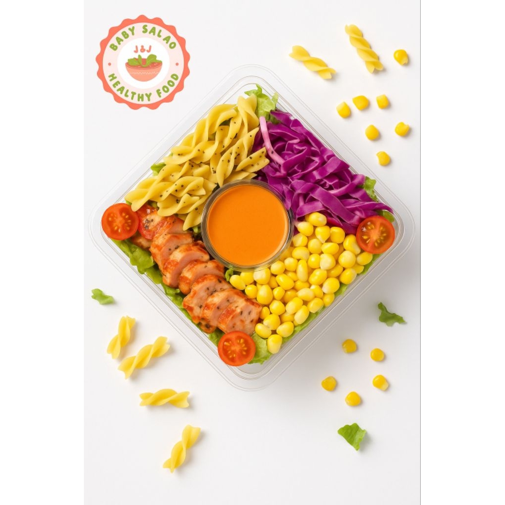 

Salmon Chicken Tempe Bites Salad