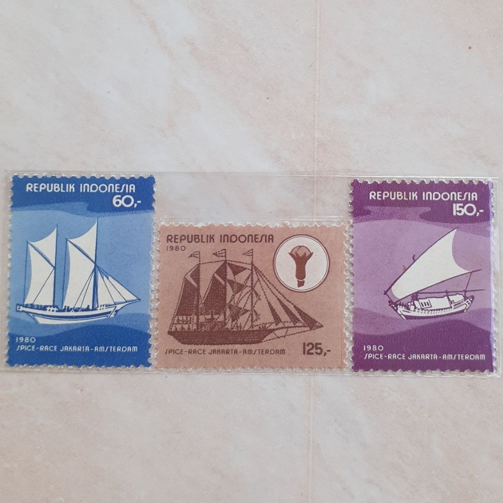 

(A) Perangko Indonesia Lomba Perahu Layar Jakarta Amsterdam Tahun 1980 set lengkap 3pcs