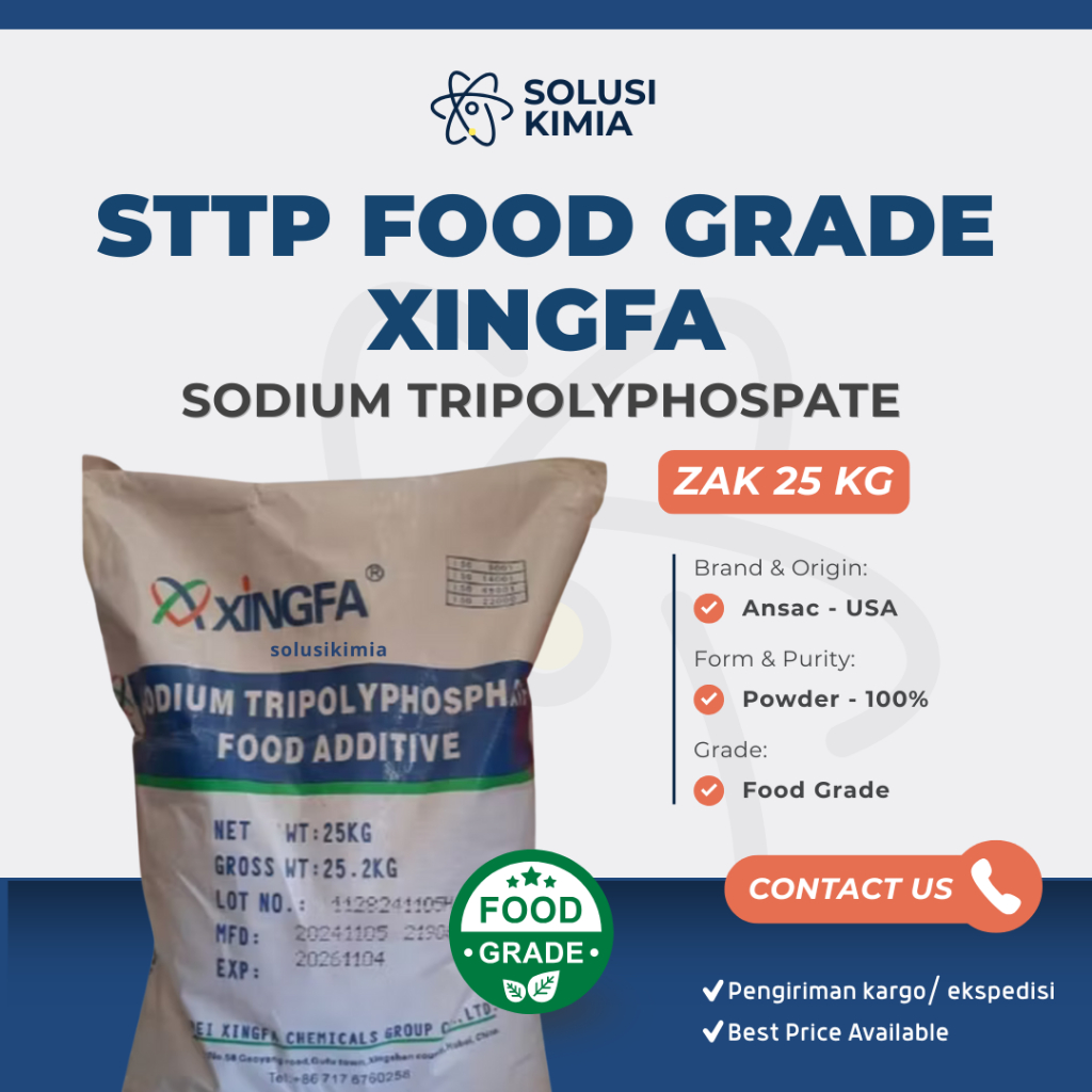 

STTP Food Grade Xingfa 25kg – Sodium Tripolyphosphate Pengenyal Bakso Nugget Sosis