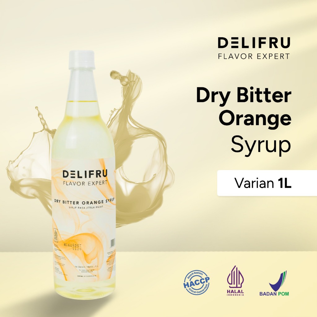 

Syrup Dry Bitter Orange Delifru 1 Liter - Sirup Jeruk Kering Pahit Premium
