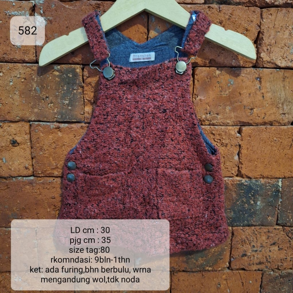 OL ROK ANAK BAYI BULANAN WARNA MERAH BATA MURAH (582)