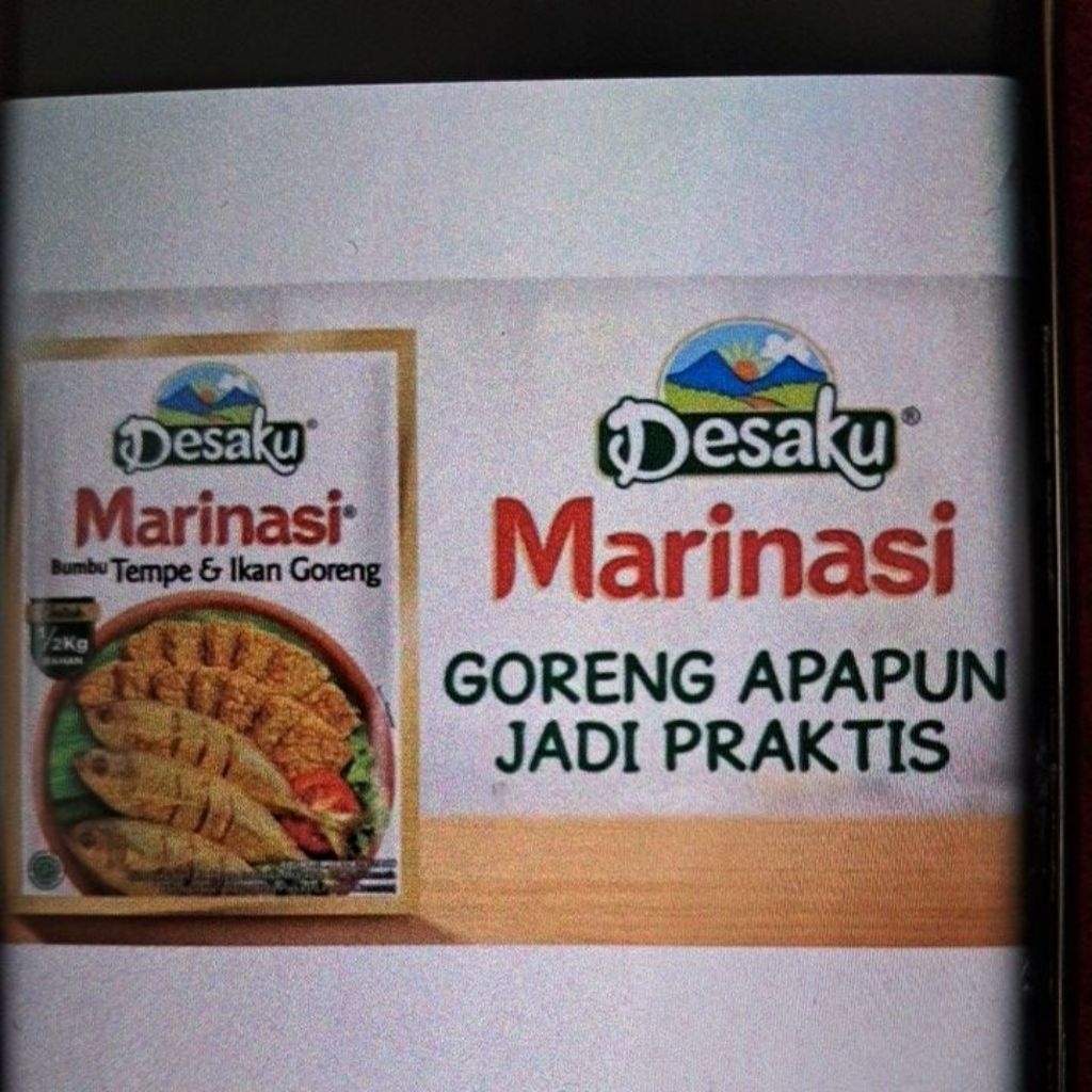 

12 sachet x 15gr Desaku Marinasi bumbu tempe dan Ikan goreng renceng