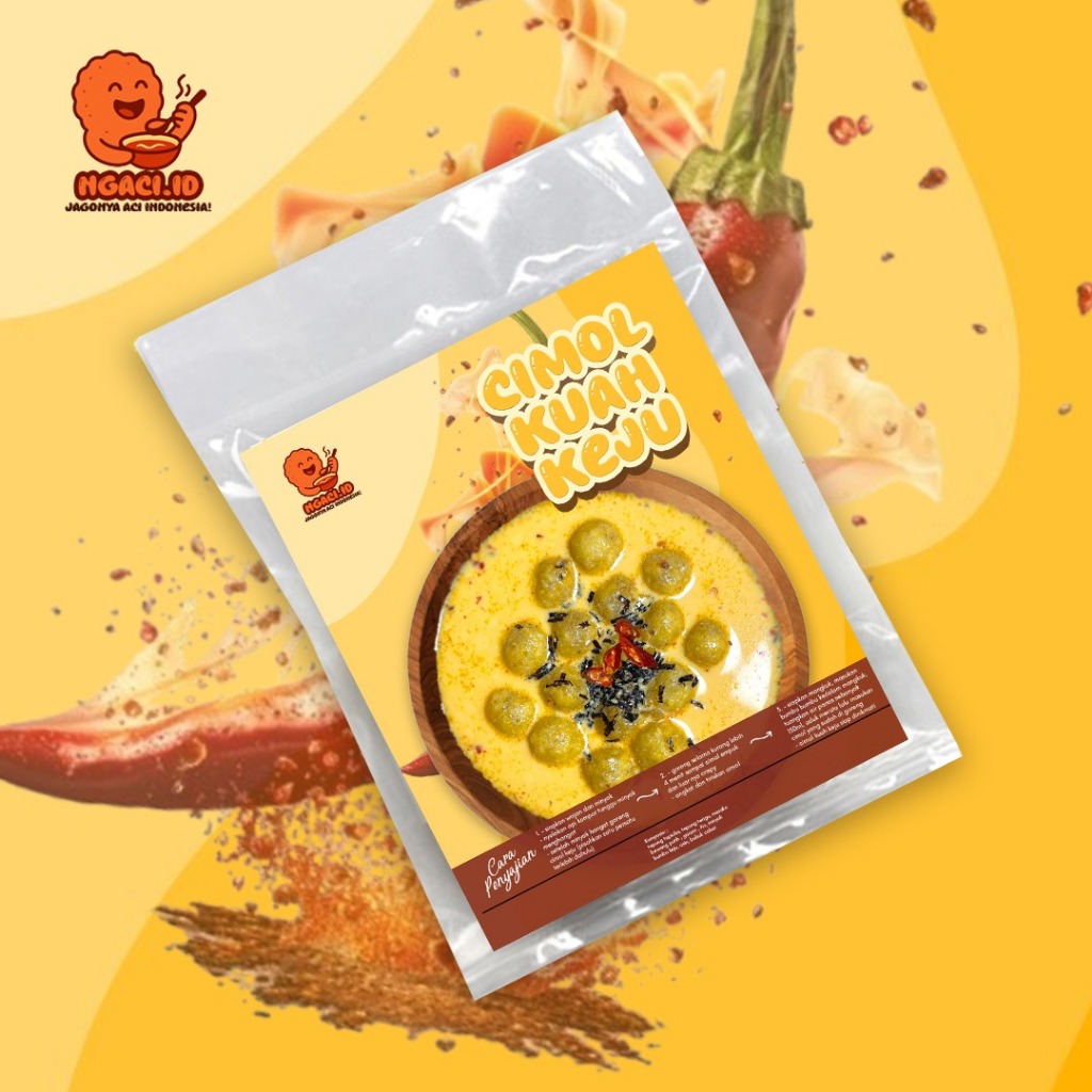 

NGACI.ID Cimol Kuah Keju Instant Kekinian - Cemilan Viral Gurih Pedas - Keju