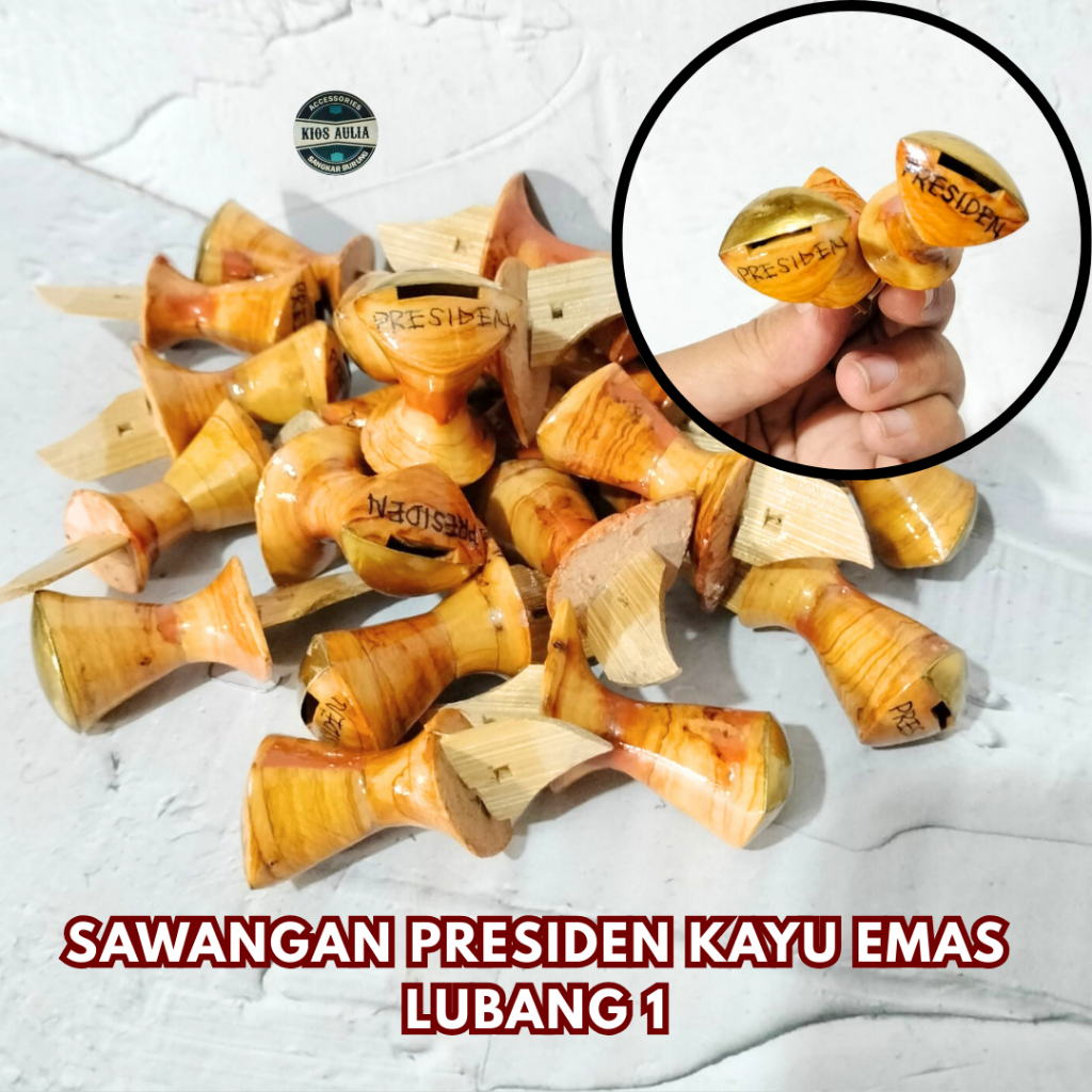 (GROSIR ECER) SAWANGAN MERPATI KAYU PRESIDEN EMAS LUBANG 1 HOTANG BURUNG DARA