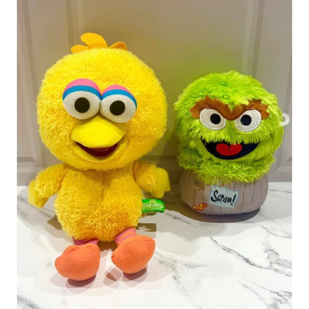 Boneka Plushie Big Bird & Oscar Sesame Street
