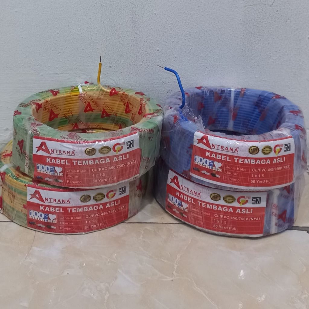 Obral PER ROLL Kabel Listrik NYA ANTRANA 1,5MM / Kabel Listrik Tembaga 50Yard