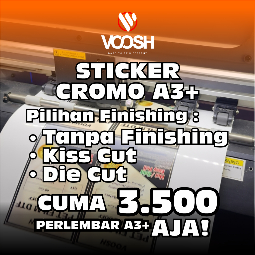 

VOOSH DIGITAL - Cetak Sticker Chromo A3+ Print and Cut Sticker Custom Sticker Kiss Cutt